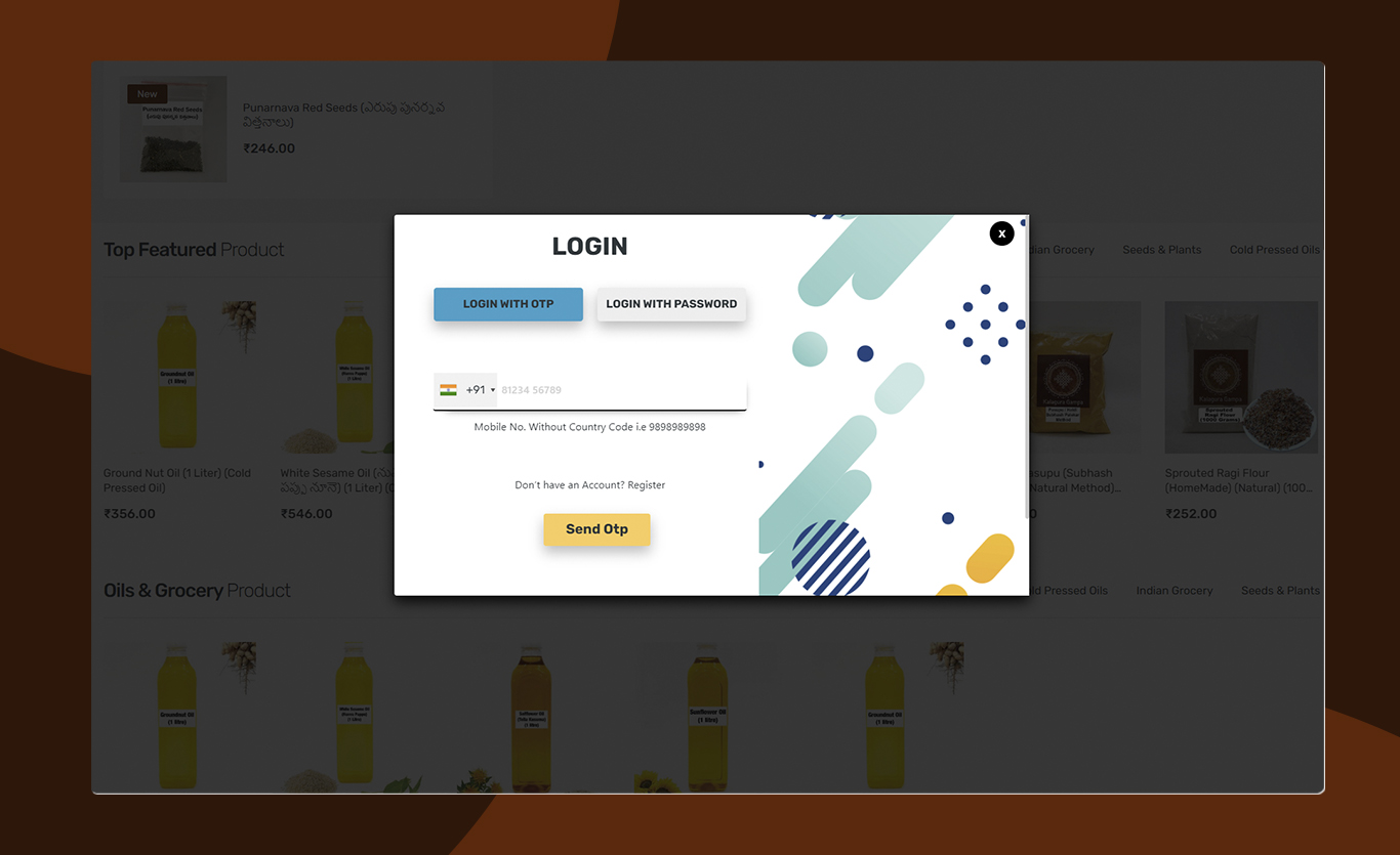 landing page