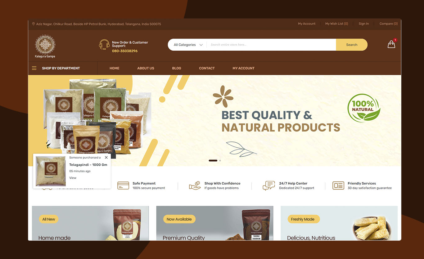 landing page